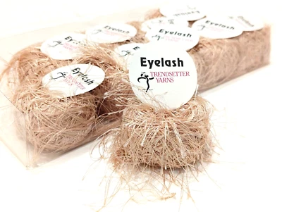 10 Lashy Balls Factory Packed Box EYELASH from TrendSetter Yarns ITALY Flesh - Image 1 of 4