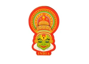Wooden Fridge Magnet Kathakalli For Gifts Souvenir and Other Occasion - Picture 1 of 2
