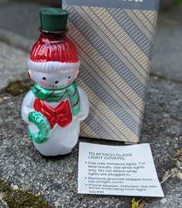 NEW Avon Glass Light Cover- Snowman VINTAGE - Picture 1 of 5