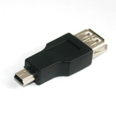USB 2.0 Adapter USB-A Buchse Kupplung -> 5-pol / 5-pin Mini USB Stecker Hi-Speed - Bild 1 von 2