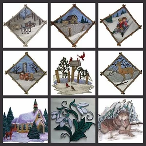 Winter Bonanza Embroidered Iron On Patch - Picture 1 of 10