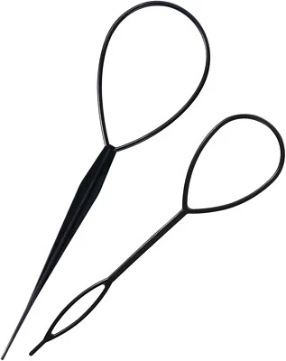 2X Pcs Topsy Tail Hair Ponytail Braid Maker Styling Loop Accessory salon Tool