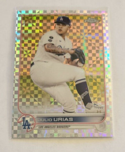 Julio Urias 2022 Topps Chrome Xfractor Card #3