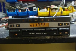 Oldtimer BECKER EUROPA 2000 autoradio mit kassette CODE vorhanden MB W124 radio - Bild 1 von 10