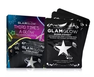 6X GLAMGLOW BUBBLESHEET Deep-Cleansing Sheet Mask Set 6 Mask Set New - Picture 1 of 5
