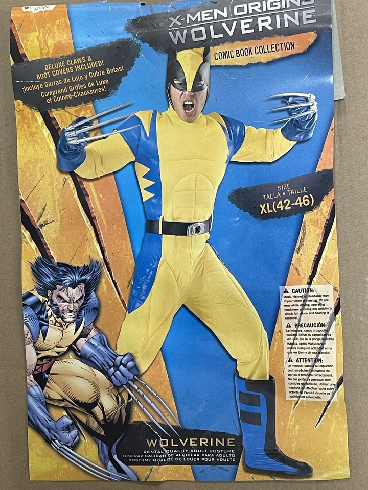 FATO ADULTO QUALIDADE ALUGUEL WOLVERINE EXTRA GRANDE (42-46) DISFARCE NOVO - Imagem 1 de 4