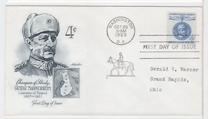 TurtlesTradingPost - Gustaf Mannerheim 1960 #1165 - Artmaster Cachet FDC - Picture 1 of 1