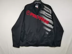 Protege Black/ Red/ Silver Stretch Wicking Athletic Shirt Jacket Sz XL Large - Picture 1 of 11