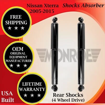 Amortiguadores traseros Monroe genuinos OEM para Nissan Xterra 2005-2015 4x4 garantía de por vida Foto 1 de 4