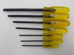 Bondhus Screwdriver Ball Tip Allen Key 3/8 5/16 1/4 7/32 5/32 9/64 1/8 Set New - Picture 1 of 19