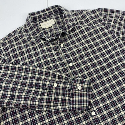 Denim & Supply Ralph Lauren Camisa Hombre Talla XL Botón Rojo Negro Marrón Cuadros Foto 1 de 4