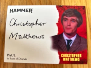 HAMMER SERIE 2 - SEVENTIES SHOCKERS: AUTOGRAMMKARTE: CHRISTOPHER MATTHEWS CM3 - Bild 1 von 1