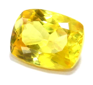 12.25 Ct Natural Certified Ceylon Yellow Sapphire Cushion Cut Loose Gemstone - Picture 1 of 5