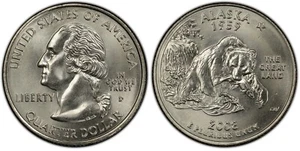 2008-D Alaska Statehood Quarter 25C Uncirculated Coin Denver mint STD49 - Picture 1 of 1