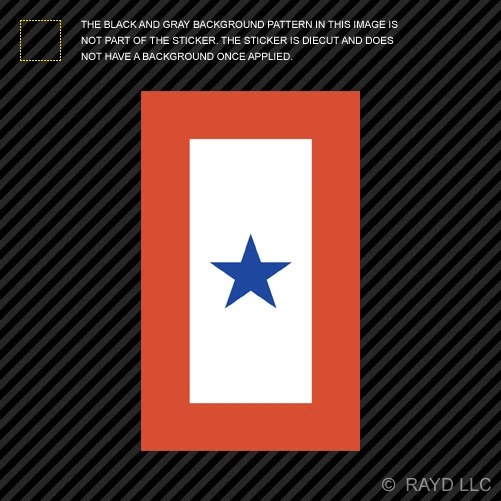 4" Blue Star Service Bandera Pegatina Troquelada Calcomanía Autoadhesiva Miembros Banner Foto 1 de 1