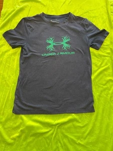Under Armour Toodler UA Antler Hunt Logo T-Shirt Long Sleeve Graphic Tee Khaki - Picture 1 of 4