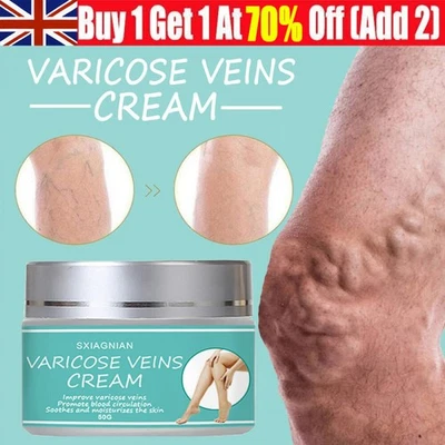 SXIAGNIAN Varicose Veins Relief Cream Relieve Tired Legs Spider Pain Tighten Smooth Skin
