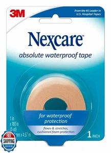 Cinta impermeable de primeros auxilios Nexcare 731 con dispensador, 1 pulgada x 180 pulgadas, flexible - Imagen 1 de 5