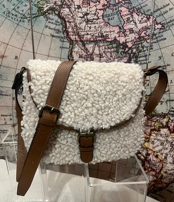 TEDDY POSTTASCHE BEIGE MIT ECHT LEDER FINISH - Bild 1 von 4