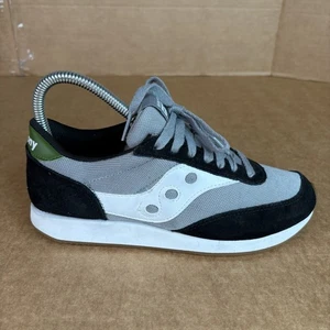 Saucony Hornet Mens Size 5 Black Grey Throwback Vintage Look Suede Accent S70538 - Picture 1 of 9