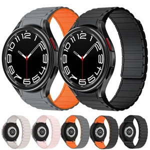 Magnet Silikon Armband Band für Samsung Galaxy Watch 7 FE 6 5 4 Classic 40-47mm - Bild 1 von 30