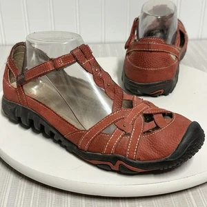 Jambu Xterra Air Vent 360° Brick Red Leather Comfort Sandal Women’s 8.5 M - Picture 1 of 13