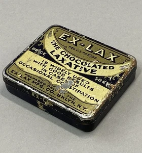 Vintage EX-LAX "THE CHOCOLATED LAXATIVE Dose Brooklyn New York - leer - Bild 1 von 7