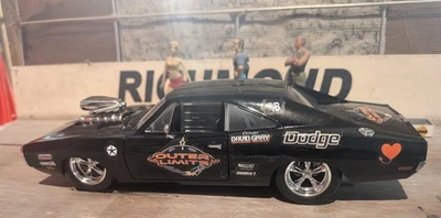 Dodge 1969 Outside Limits Speed Shop David Gris Diecast Modelo 1:24 Nuevo Personalizado Foto 1 de 4