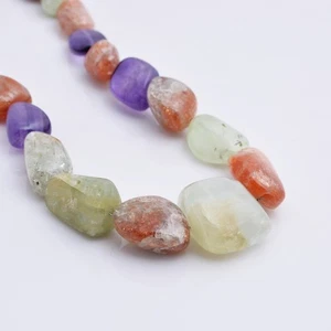 Gemischte Edelsteine einfache Trommeln 20 Zoll natürlicher Edelstein für Schmuck - Bild 1 von 6