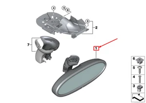 MINI COUNTRYMAN R60 Interior Rear View Mirror 51169302887 9302887 NEW GENUINE - Picture 1 of 2