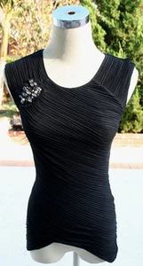 NWT BCBG MAX AZRIA $258 Black Tops Blouses Sexy XXS - Picture 1 of 2
