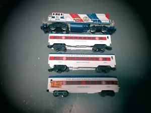 Lionel O Gauge No.1776 Spirit Of 76 U36B Diesel Locomotive & 3 PASSENGER CARS. - Picture 1 of 9