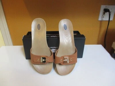 Dr Scholls Classic Sandals Womens 8 M Texture Faux Leather Tan NEW wout Box - Image 1 of 4