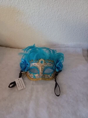 New Eye Mask Custom Blue Gold Sparkle Yellow Beets Art Décor - Image 1 of 4
