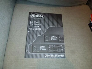 Hafler GX 2300 2600CE Esquemático Manual del Propietario Catálogo Original Envío Gratuito - Imagen 1 de 3
