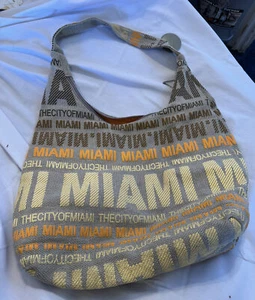 New Robin Ruth Miami Spell Out Bag Boho Hobo Shoulder Denim Purse - Picture 1 of 5