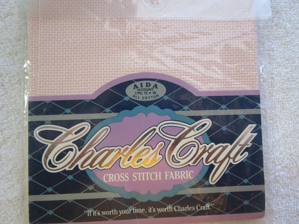Pink 14 Count Aida (Silver Label, Charles Craft) 12 Inches by 18 Inches - Image 1 of 1
