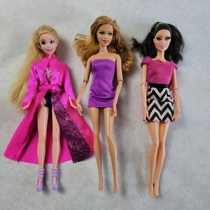 Barbie Fashion Dolls Lot of 3 Blonde Brunette Red Hair 2012 2013 - Picture 1 of 15