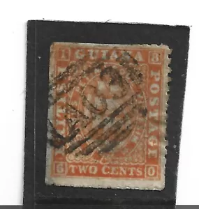 British Guiana 1862 sg 43 fu but some cut perfs, cat. £60 - Picture 1 of 2