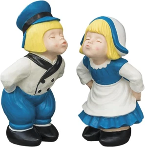 - Kissing Dutch Couple Statues - Set of 2-1 Boy and 1 Girl - Picture 1 of 6