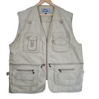 Sports Club Utility Vest Beige Size Xl Gilet Khaki Hunting Fishing Multi Pockets