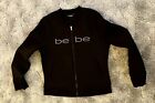 Bebe Sport Black  Embellished Bomber Jacket Polyester/Spandex ￼Sz L- NWOT