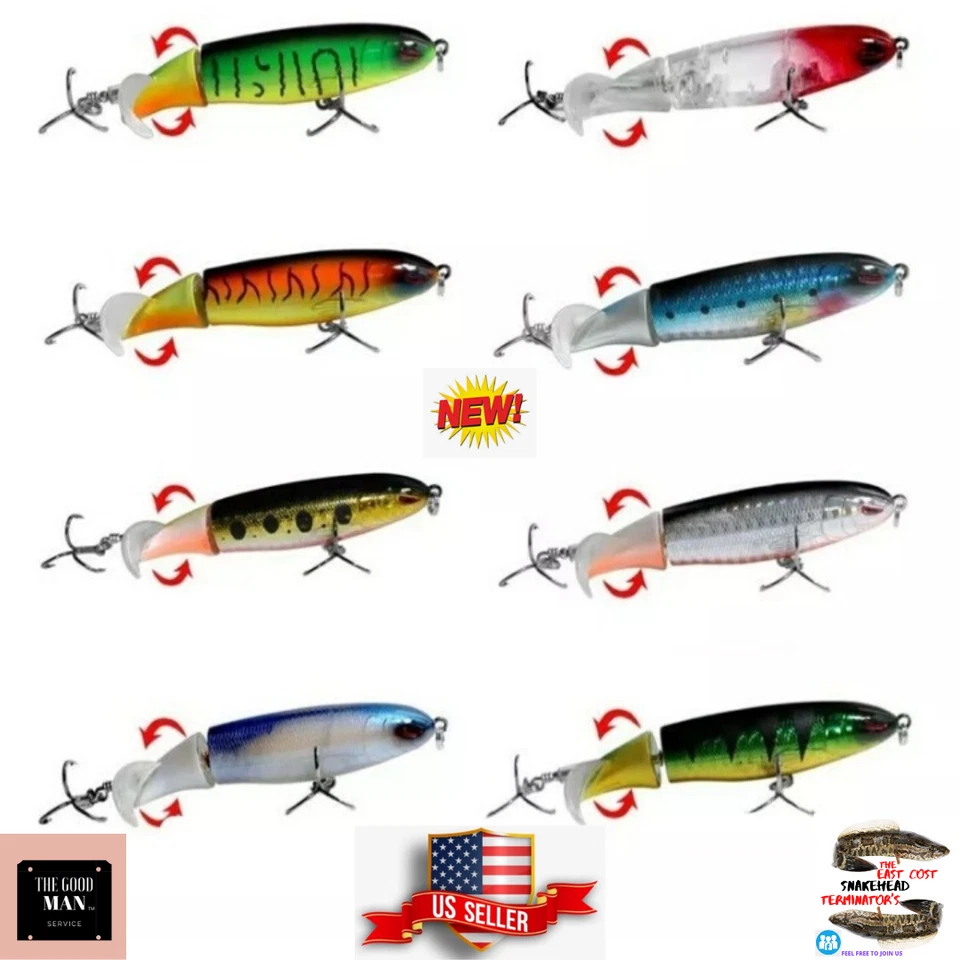Whopper Plopper 100 Top Water Prop Bait Lure 1/2 oz. 3.94inch Snakehead Bass NEW - Image 1 of 4