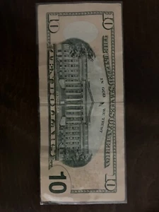 $10 Dollar bill star note 2009 series JF 00267527* - Picture 1 of 2
