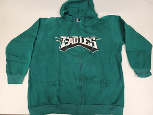 NFL Philadelphia Eagles Full Zip Embroidered Hoodie Sweatshirt, New (Men's 1X)