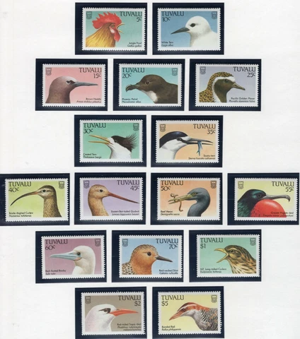 Tuvalu, Scott 469-84, Birds, MNH, 1988 Cover