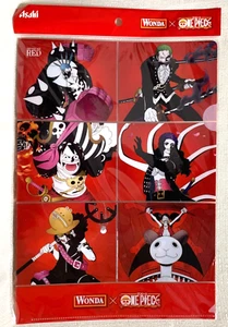 ONE PIECE FILE RED × WANDA Clear file folder Novelty 25th Asahi Anime From Japan - Picture 1 of 8