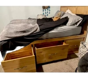 Bed Frame With Nightstand - Picture 1 of 6