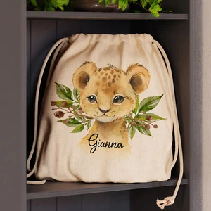Personalised Bag Custom Name Storage/Gift Bag Animal/Elephant/Cow/Horse/Lion/Cat - Bild 1 von 116