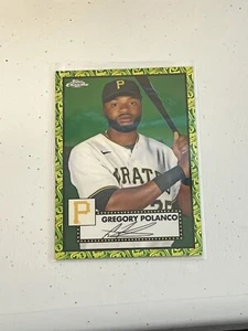 Gregory Polanco 2021 Topps Chrome Platinum Yellow Green Refractor #349 (13/99) - Picture 1 of 2